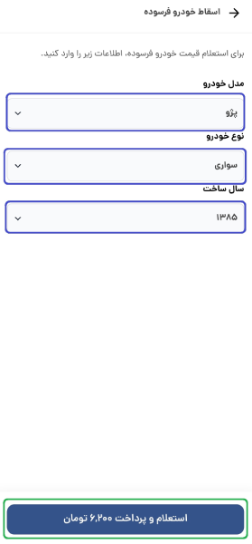 قیمت اسقاط خودرو در اپ آیتول